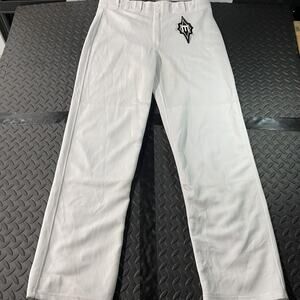 Easton Baseball Pants Mens XXL Adult White Full Length Polyester Open Bottom